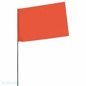ABILITY ONE Marking Flags Solid Pattern Orange PK100, 54XZ56