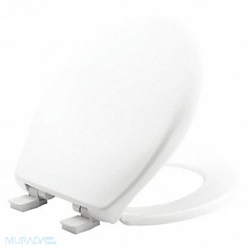 BEMIS Toilet Seat Round Bowl White 14-3/8 W, 54YE35