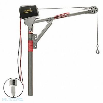 OZ LIFTING PRODUCTS Davit Crane 500 lb 27.5in to 42in Reach, 54YM53