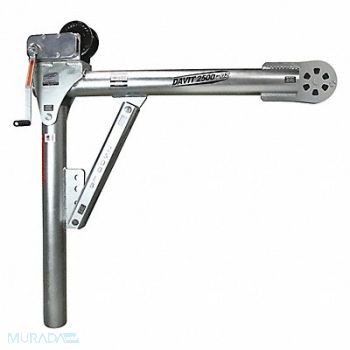 OZ LIFTING PRODUCTS Davit Crane 2500 lb 27.5in to 48in Reach, 54YM57