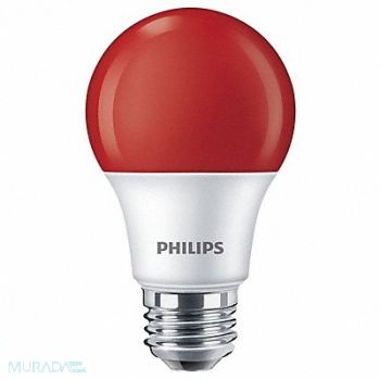 PHILIPS LED Bulb A19 3000K 60 lm 8W, 54YP62