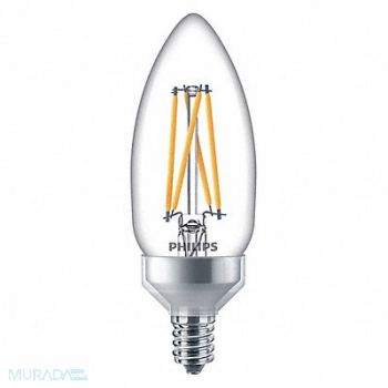 PHILIPS LED Bulb B11 2200 to 2700K 300 lm 3.3W, 54YP67