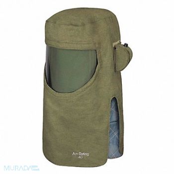 NATIONAL SAFETY APPAREL Arc Flash Hood Universal Size Green, 54YR51