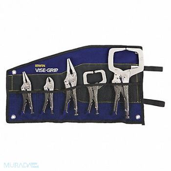 IRWIN VISE-GRIP Locking Pliers Set 5 pcs. 3/8 W Jaw, 54ZG10