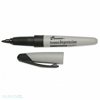 ABILITY ONE Permanent Marker Black Fine PK12, 54ZH91