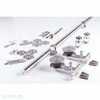 NATIONAL GUARD Hardware Pack Sliding SS Brushed SS, 54ZT61