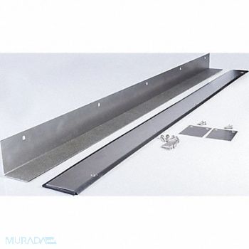 NATIONAL GUARD Door Bottom Brushed SS 1/4 Insert Size, 54ZT69