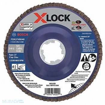 BOSCH Fiber Disc 4 1/2 in Dia 7/8in Arbor, 54ZT94