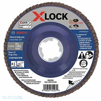 BOSCH Fiber Disc 4 1/2 in Dia 7/8in Arbor, 54ZT97