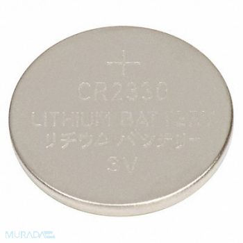 GRAINGER APPROVED Coin Cell Battery Lithium 265mAh Cap., 54ZU75