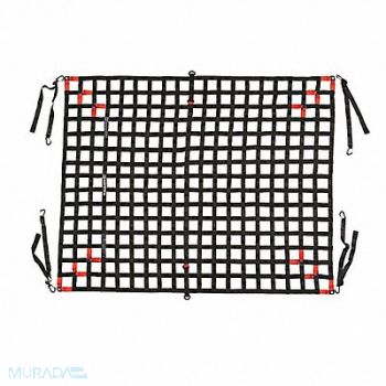 QUARANTINE RESTRAINTS Cargo Net Black Polyester 9 ft 6 L, 54ZV48
