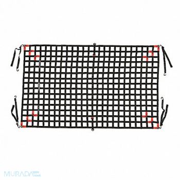 QUARANTINE RESTRAINTS Cargo Net Black Polyester 12 ft 6 L, 54ZV49