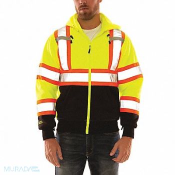 TINGLEY High Visibility Sweatshirt 5XL Polyester, 55AD40