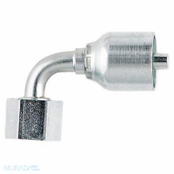 PARKER Crimp Fitting 90 Deg 1/4 ID M14-1.5 F, 55DC01