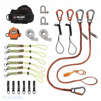 ERGODYNE Tool Tethering Kit Black/Green/Orange, 55EE66