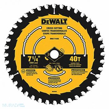 DEWALT Circular Saw Blade Blade Dia7-1/4 PK10, 55EF27
