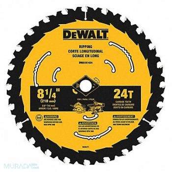 DEWALT Circular Saw Blade Blade Dia 8-1/4 in., 55EF30