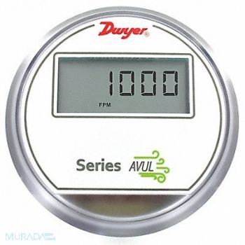 DWYER Air Velocity Transmitter LCD 15/32 Dia, 55EH69