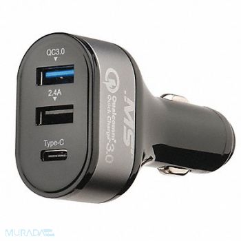 MOBILESPEC USB Car Charger 3 Output Connectors, 55FA10