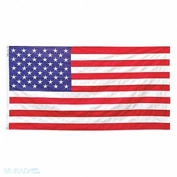 BULLDOG US Casket Flag 5 ft H 9-1/2 ft W, 55FE65