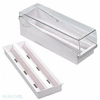 GLOBE SCIENTIFIC Microscope Slide Box Yellow PK6, 55FH96