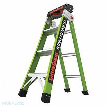 LITTLE GIANT Multipurpose Ladder Extended 6 ft 10 H, 55HX89