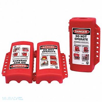 SKILCRAFT Universal Lockout Device Red 7-1/4 H, 55HY53