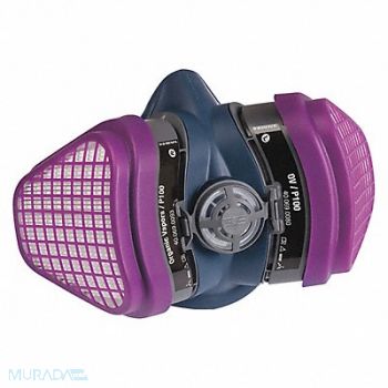 MILLER Half Mask Respirator Kit S/M Blue Gray, 55JF37