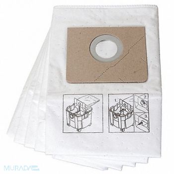 FEIN Vacuum Bag Paper 1-Ply 11-13/16 H PK5, 55JJ78