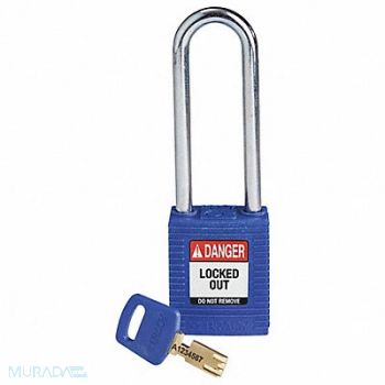 BRADY Lockout Padlock Nylon Bl Key Different, 55JX53