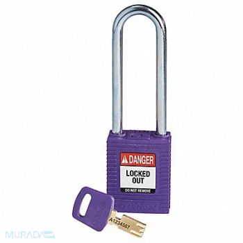 BRADY Lockout Padlock Purple Key Different, 55JX56