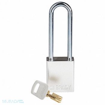 BRADY Lockout Padlock Silver 1-13/16 H Body, 55JZ13