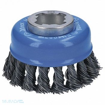 BOSCH Cup Brush Knotted Wire 3 Dia, 55KD71