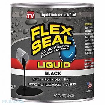 FLEX SEAL Leak Sealer 32 oz Rubber Base Black, 55KE52