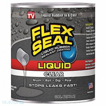 FLEX SEAL Leak Sealer 32 oz Rubber Base Clear, 55KE53