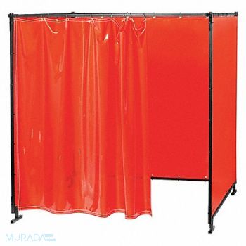 STEINER Welding Booth 8 ft W 6 ft H Orange, 55KE90