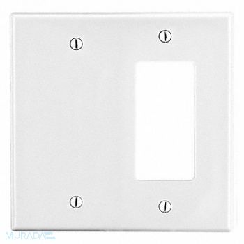 HUBBELL Rocker/Blank Wall Plate White, 55KU02