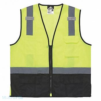 MCR SAFETY K2271 High Visibility Vest XL Size Unisex, 55KX14