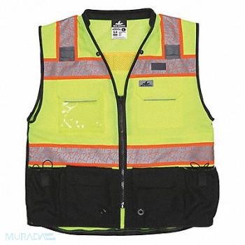 MCR SAFETY High Visibility Vest XL Size Unisex, 55KX40