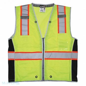MCR SAFETY K2277 High Visibility Vest XL Size Unisex, 55KX53