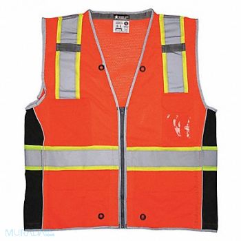 MCR SAFETY K2277 High Visibility Vest XL Size Unisex, 55KX59