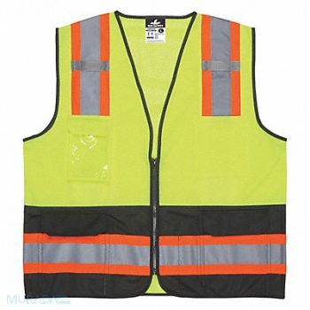 MCR SAFETY K2284 High Visibility Vest XL Size Unisex, 55KY17