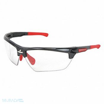 MCR SAFETY Safety Glass Clear Lens Half-Frame, 55KY31
