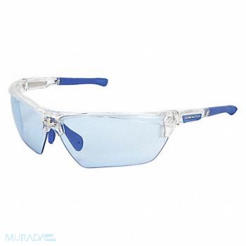 MCR SAFETY Safety Glass Light Blue Lens Half-Frame, 55KY36