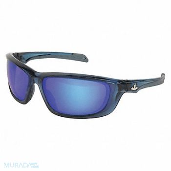 MCR SAFETY Safety Glass Blue Mirror Lens Full-Frame, 55KY72