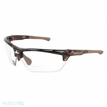 MCR SAFETY Bifocal Safety Reading Glasses +1.00, 55KY80
