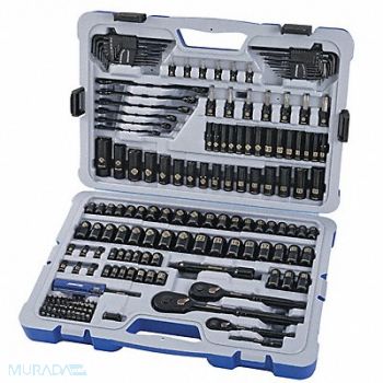 WESTWARD Socket Set SAE/Metric 183 pcs. Chrome, 55MT03