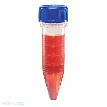 GLOBE SCIENTIFIC Centrifuge Tube 5mL Nominal Cap. PK200, 55NH54