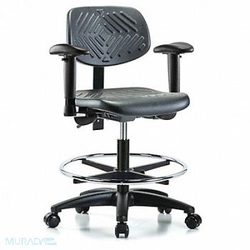 INSTOCK Cleanroom Task Chair 300 lb Cap. PU, 55PA50