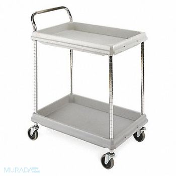 INSTOCK Laboratory Utility Deep Ledge Cart Gray, 55PA74